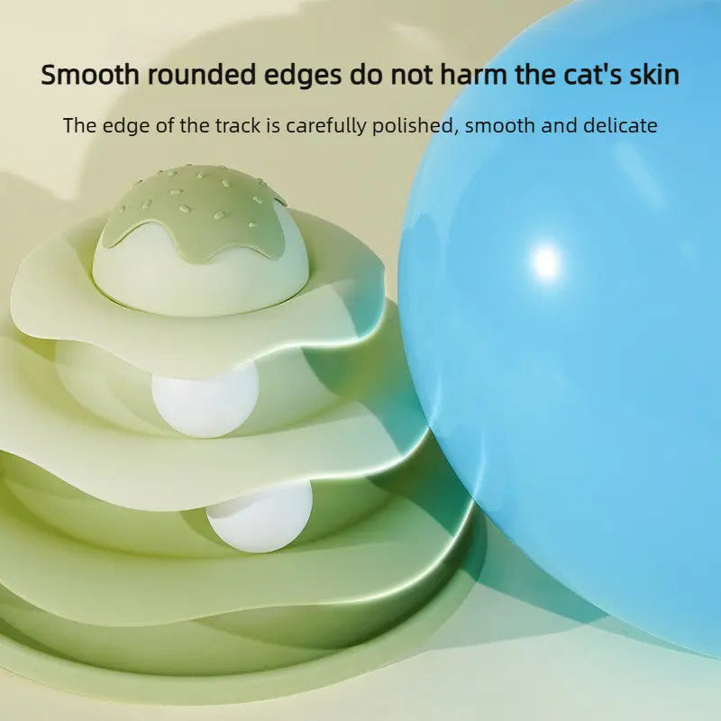 3-Tier Cat Track Toy Ball Tower – Interactive Self Play Cat Toy  Decorla