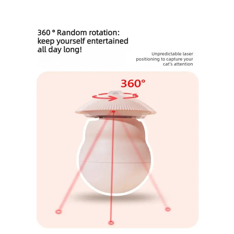 360° Auto Spin Cat Laser Toy Tumbler (Motion Activated)  Decorla