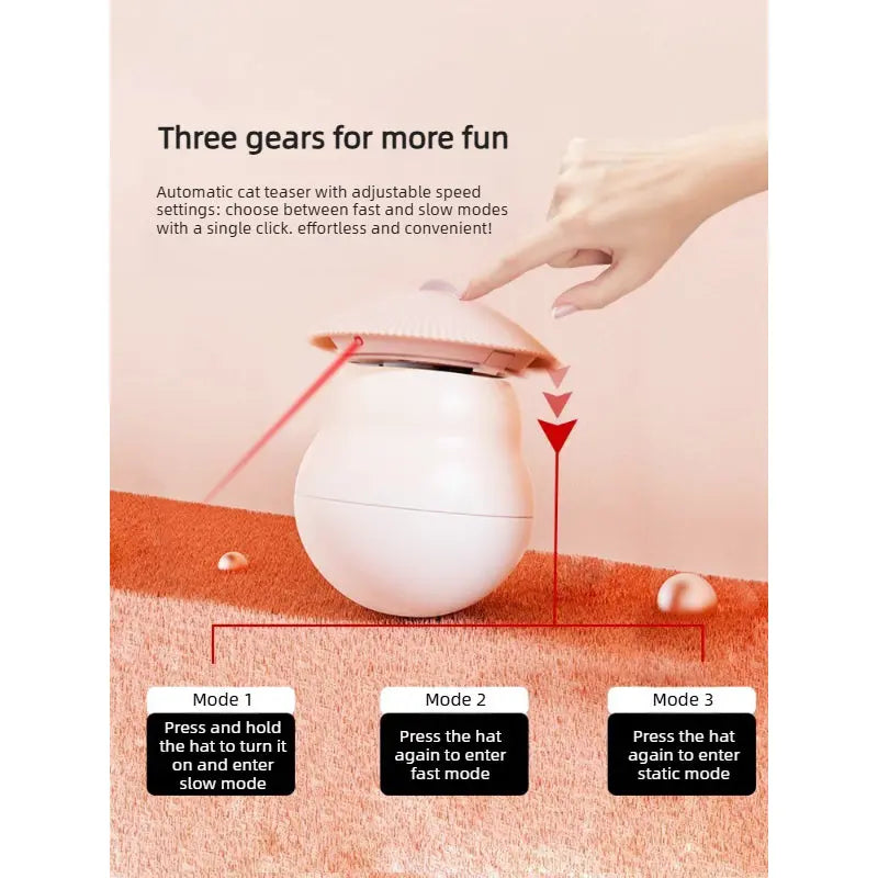 360° Auto Spin Cat Laser Toy Tumbler (Motion Activated)  Decorla