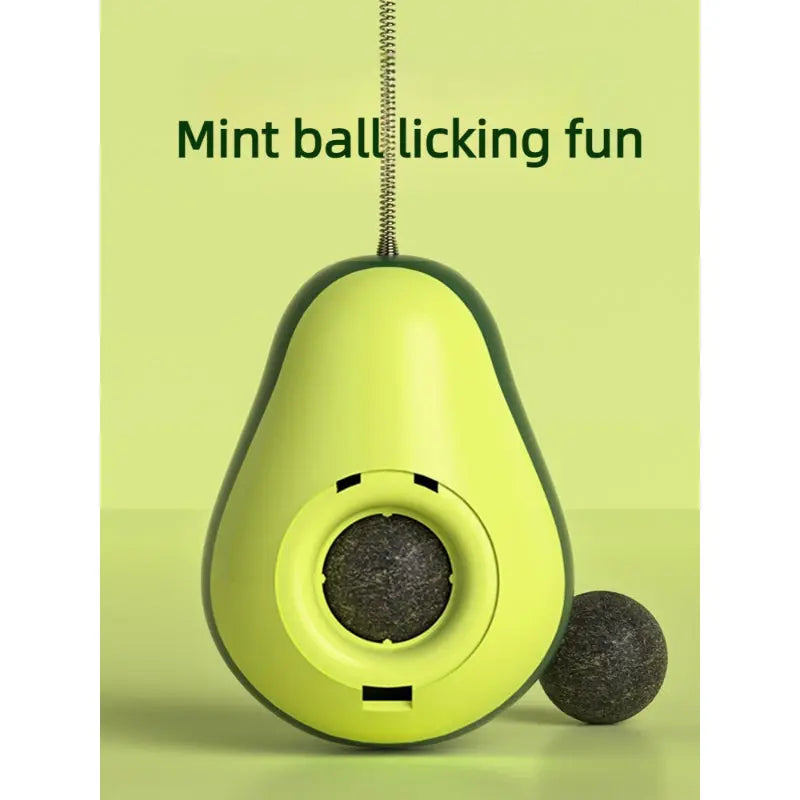Avocado Wobble Cat Toy with Wand Teaser, Catnip Ball & Treat Dispenser  Decorla
