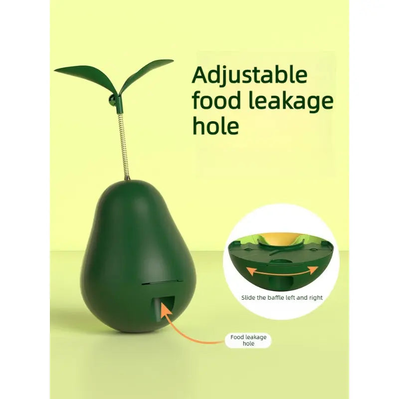 Avocado Wobble Cat Toy with Wand Teaser, Catnip Ball & Treat Dispenser  Decorla