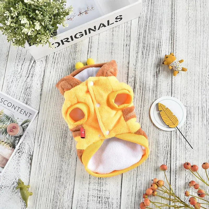 Bee Dog Costume Hoodie, Warm Pet Outfit for Dogs and Cats  Decorla