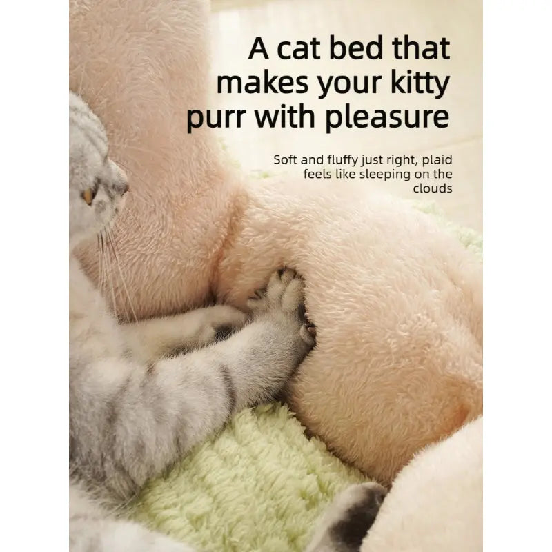 Cactus Semi Enclosed Cat Bed Cave (Warm Winter Cat Nest)  Decorla