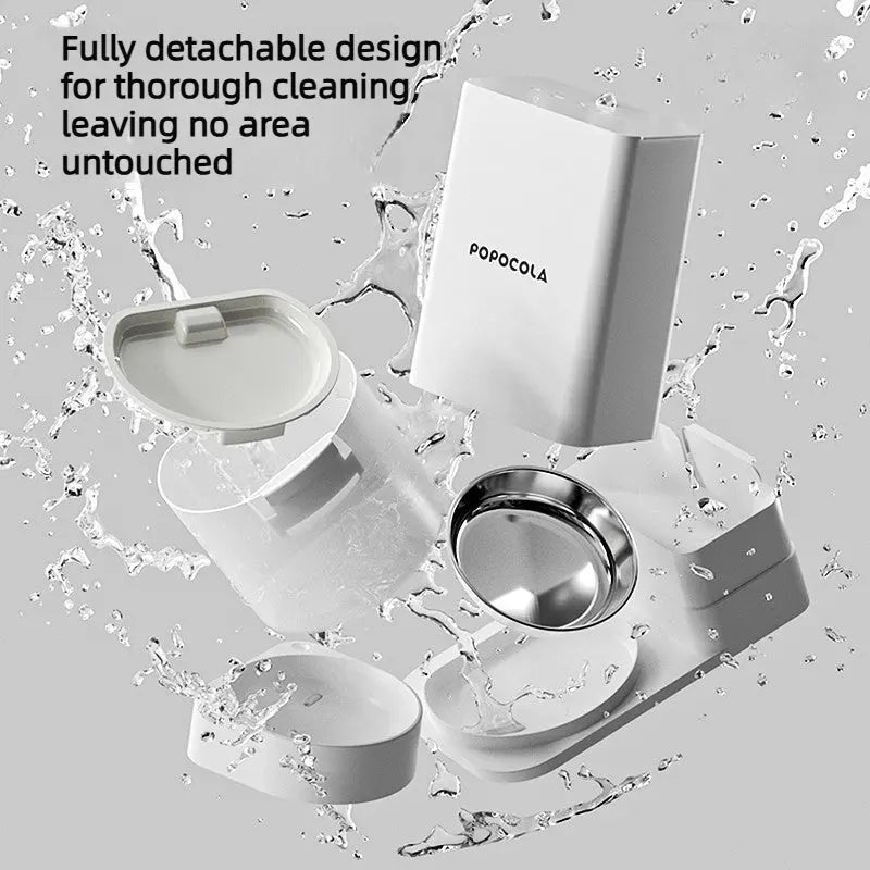 Cordless Pet Feeder & Wireless Water Fountain Combo  Decorla