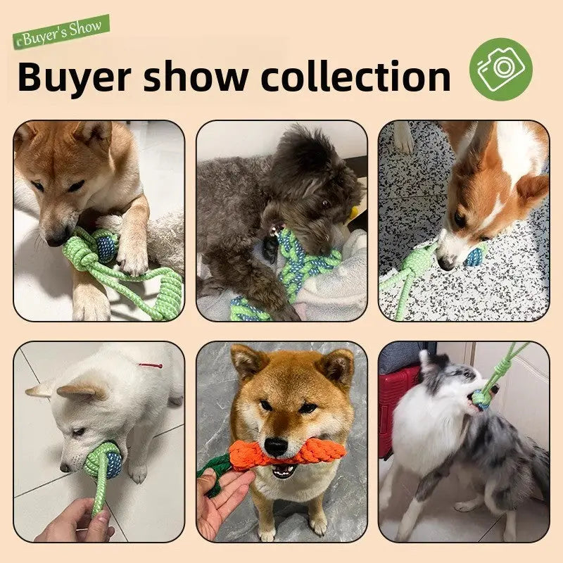 Dog Rope Toy – Rope Knot Tug & Rope Ball Chew Toys  Decorla