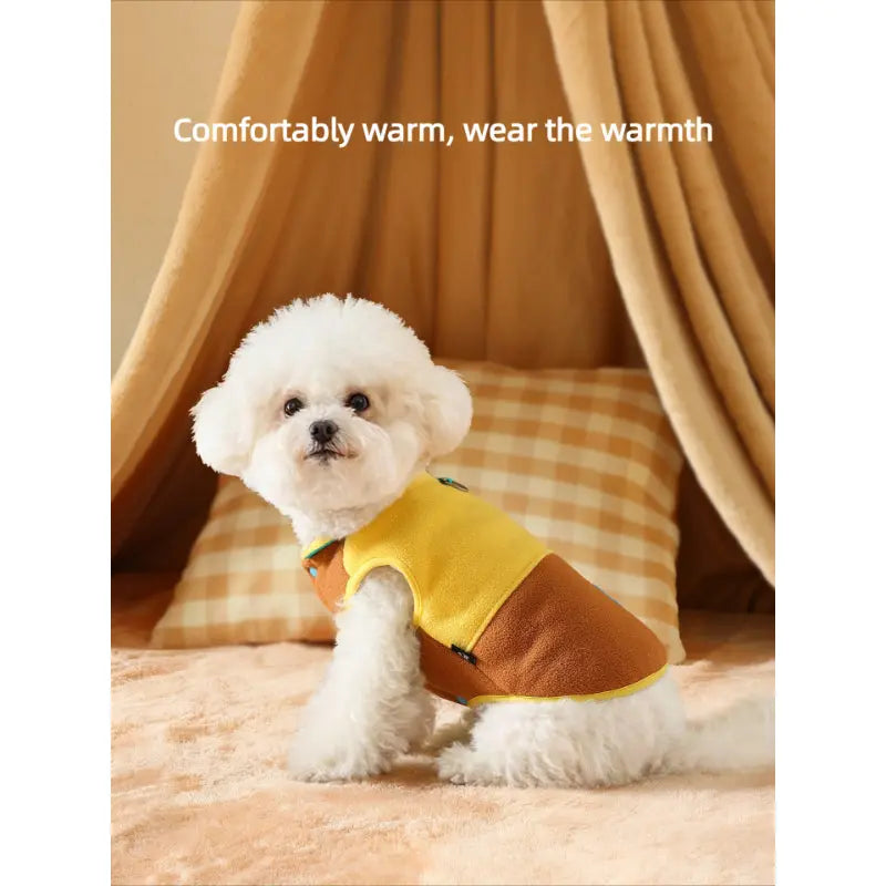 Dog Winter Vest Warm Pet Jacket with Leash Ring  Decorla