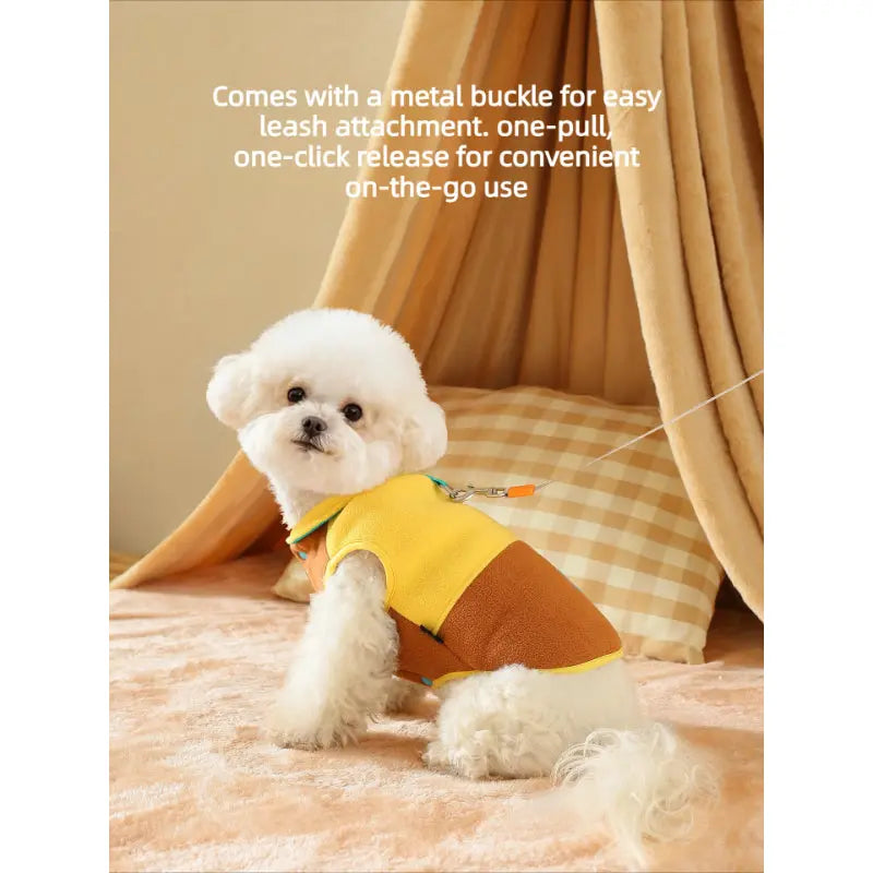 Dog Winter Vest Warm Pet Jacket with Leash Ring  Decorla