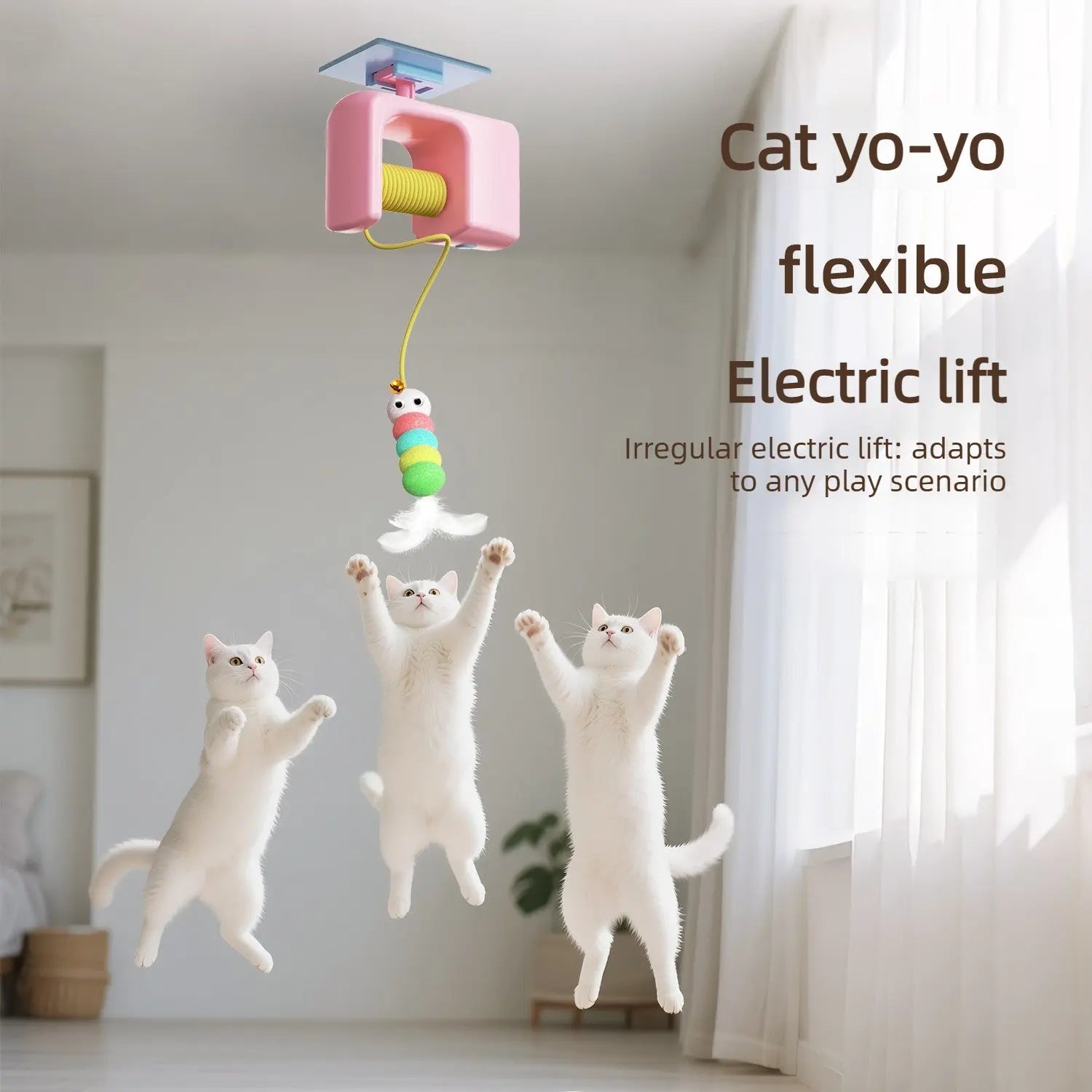 Electric Door Hanging Yoyo Cat Teaser Toy  Decorla