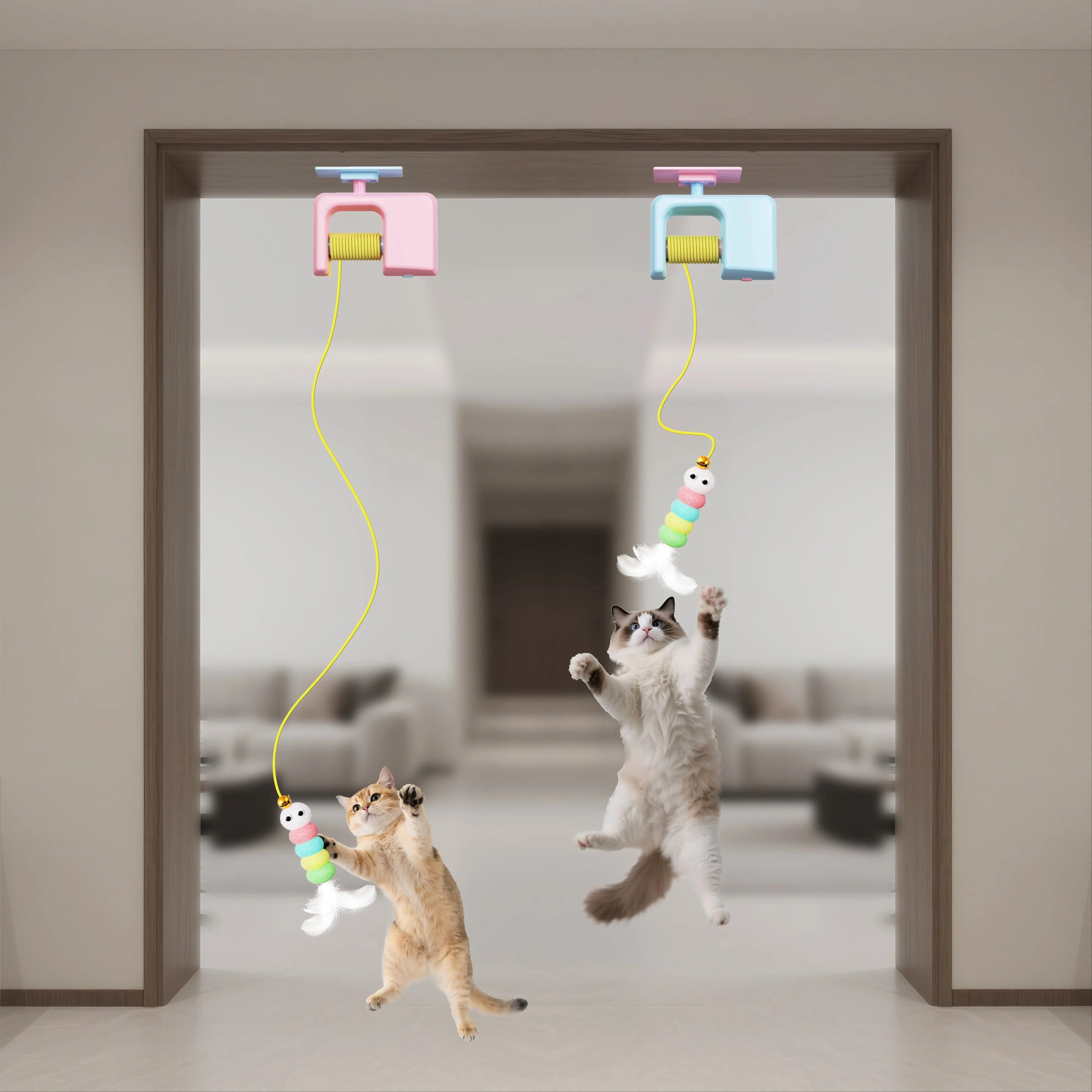 Electric Door Hanging Yoyo Cat Teaser Toy  Decorla