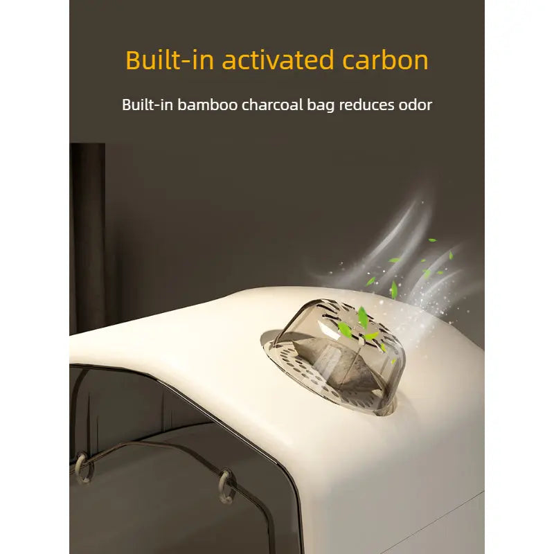 Enclosed Cat Litter Box with Lid and Odor Filter  Decorla