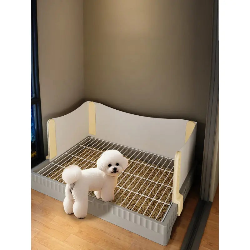 High Splash Guard Dog Potty Tray with Removable Grid  Decorla