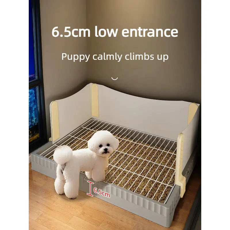 High Splash Guard Dog Potty Tray with Removable Grid  Decorla