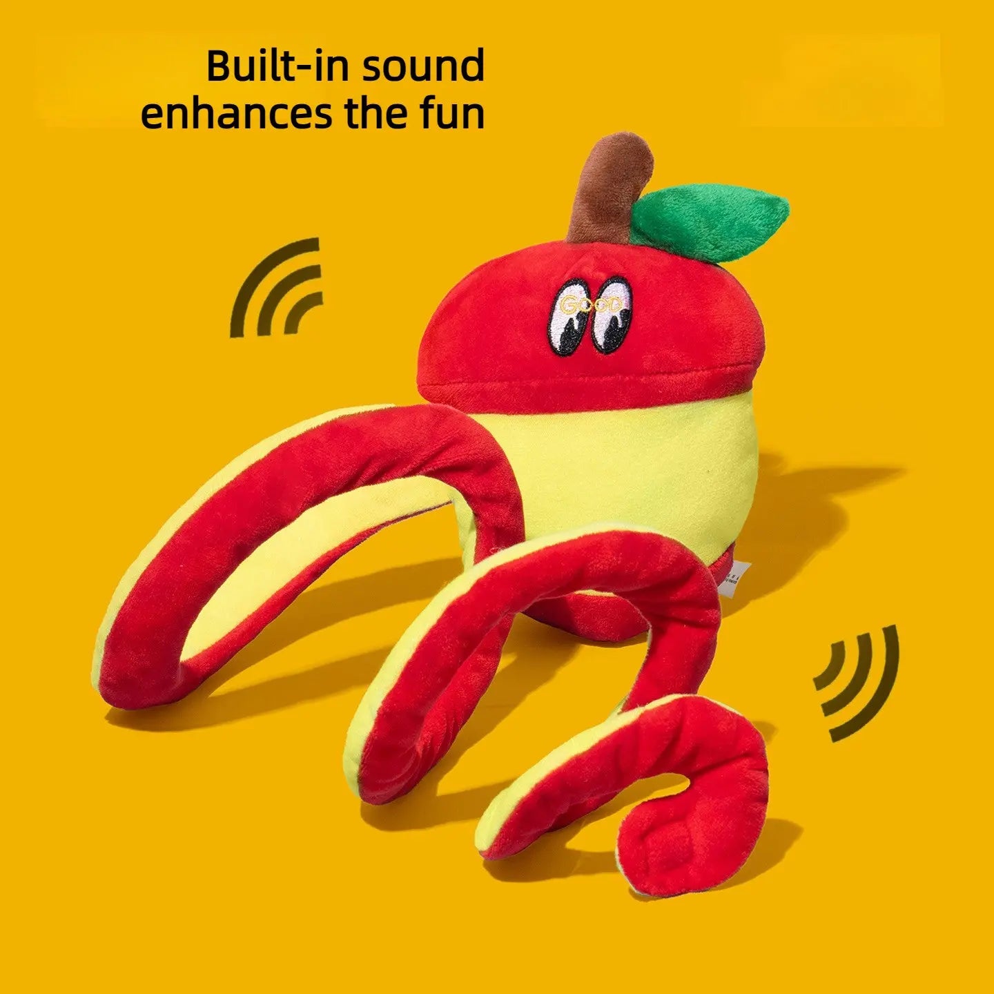 Interactive Apple Pet Toy with Catnip Ball and Squeaker  Decorla