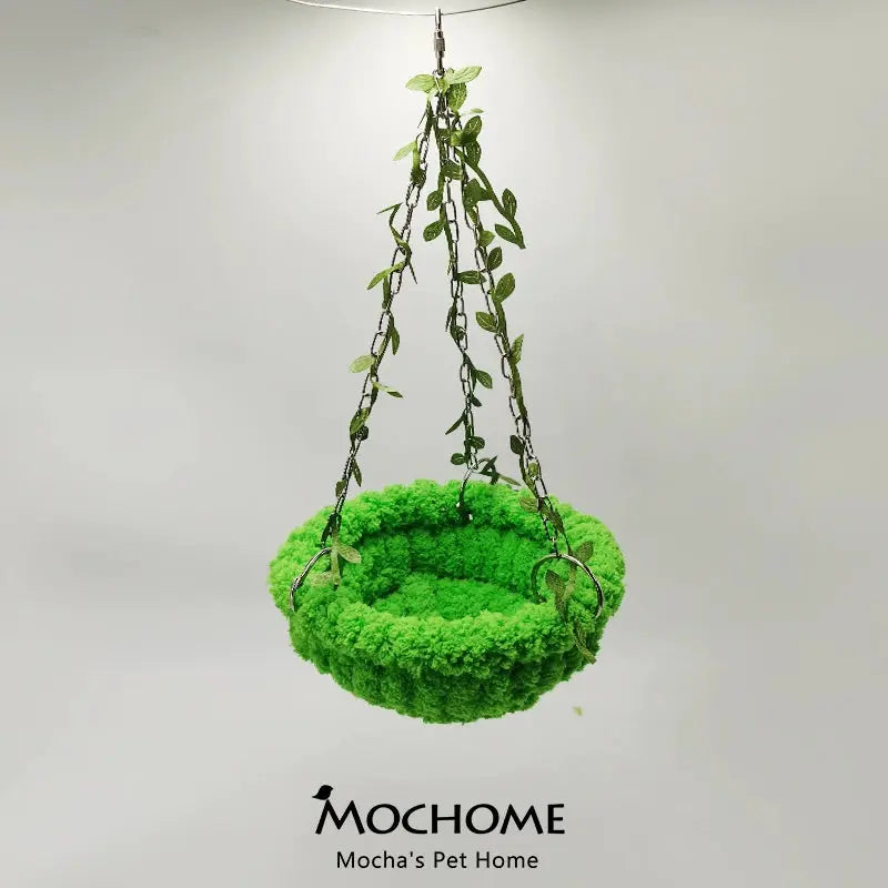 Jungle Parrot Hammock Swing – Hanging Bird Bed for Rest & Play  Decorla