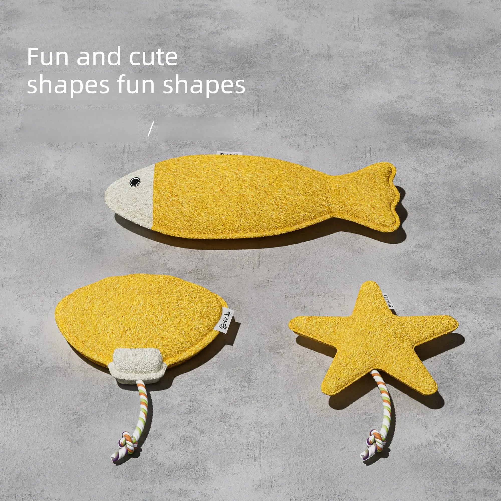 Loofah Cat Toy Set – Natural Chew Toys for Dental Play  Decorla