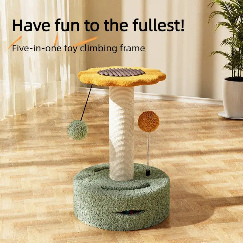 Multi-Activity Cat Tree Condo with Scratching Post & Toys  Decorla