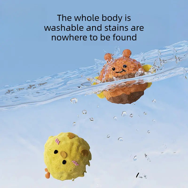 Plush Spiky Squeaky Dog Ball (Bouncy Chew Toy)  Decorla