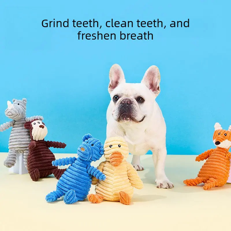 Plush Squeaky Dog Toy Set – Soft Stuffed Animal Toys for Puppies  Decorla