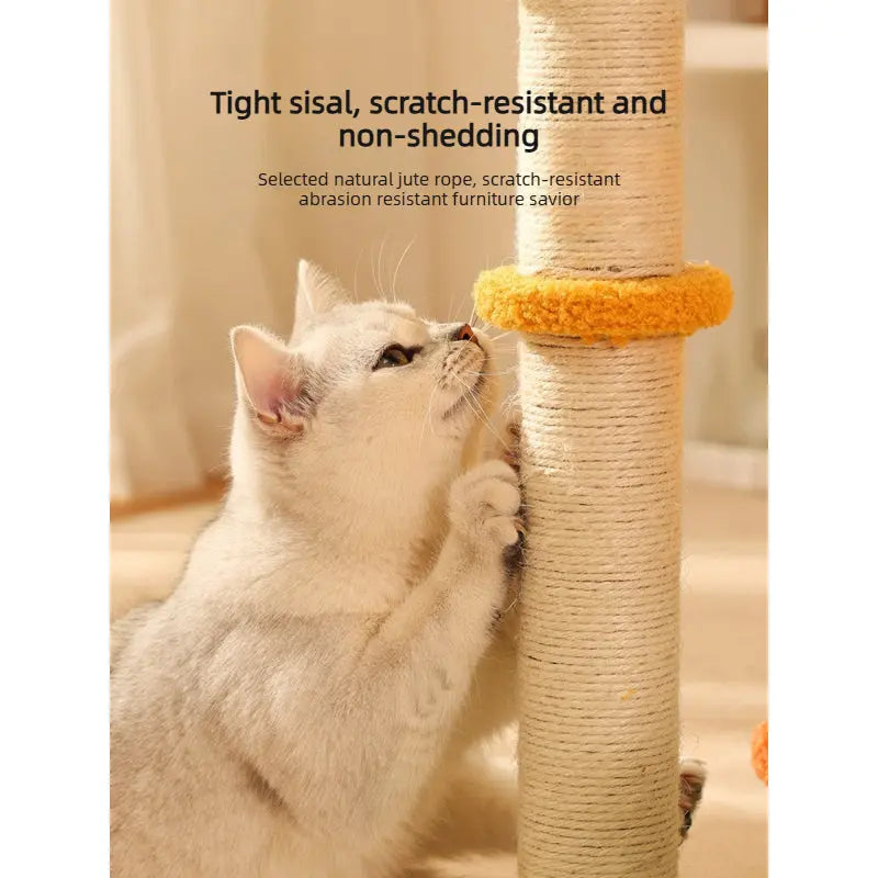 Pumpkin Sisal Cat Scratching Post Tree with Cozy Perch  Decorla