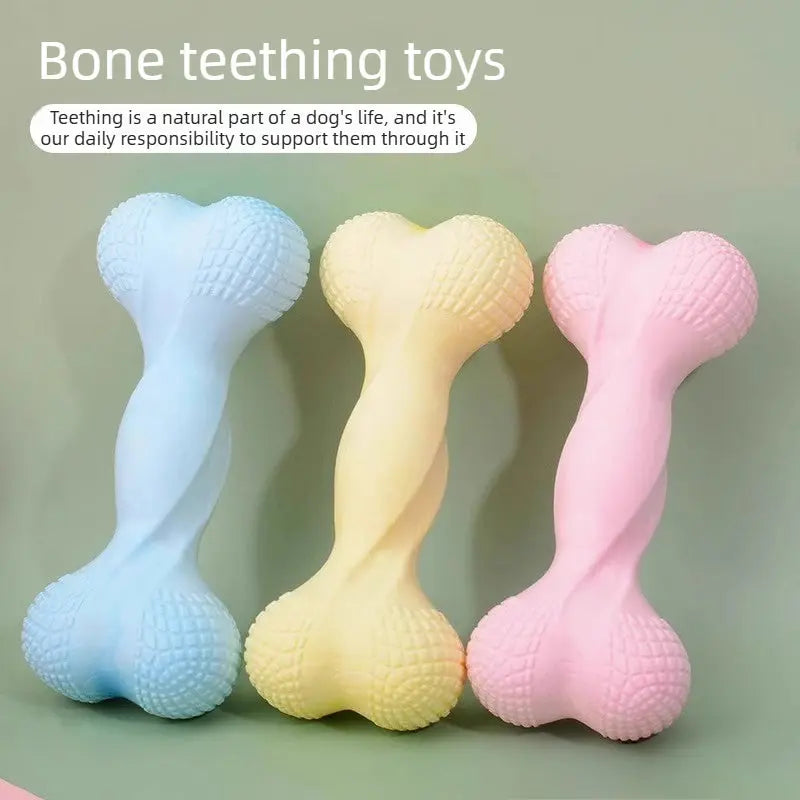 Rubber Dog Chew Toy Bone – Dental Teething Chew for Puppies  Decorla