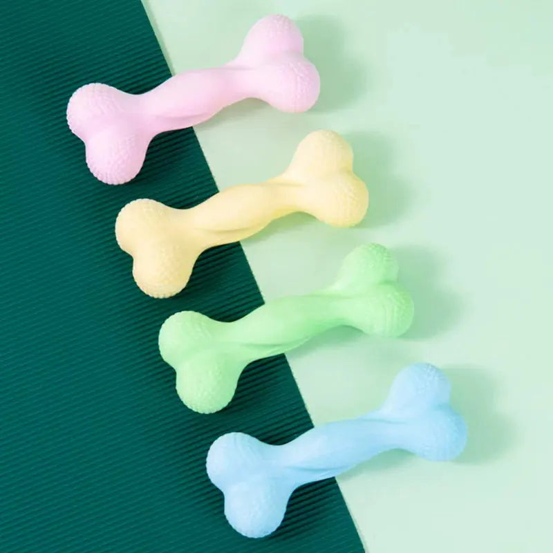 Rubber Dog Chew Toy Bone – Dental Teething Chew for Puppies  Decorla
