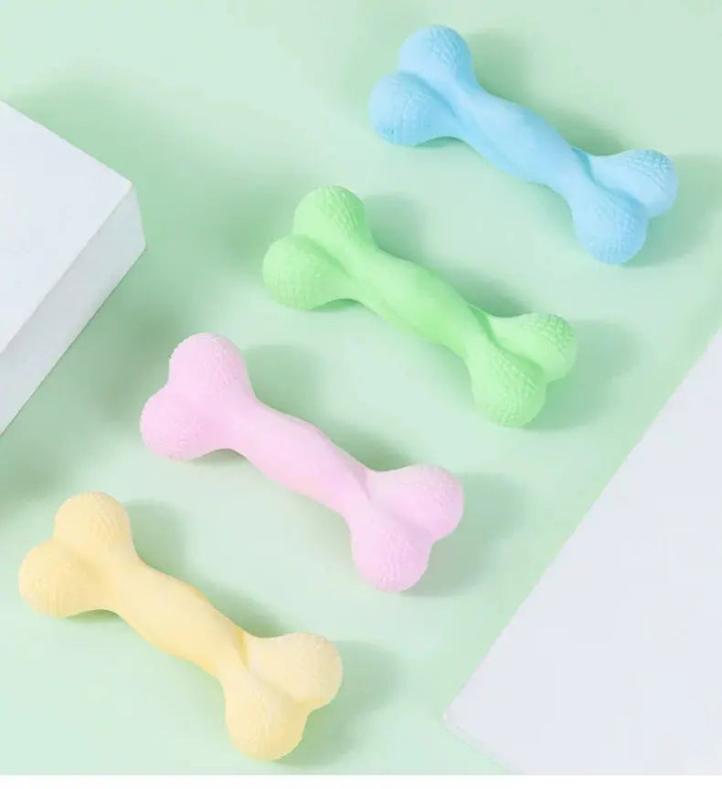 Rubber Dog Chew Toy Bone – Dental Teething Chew for Puppies  Decorla