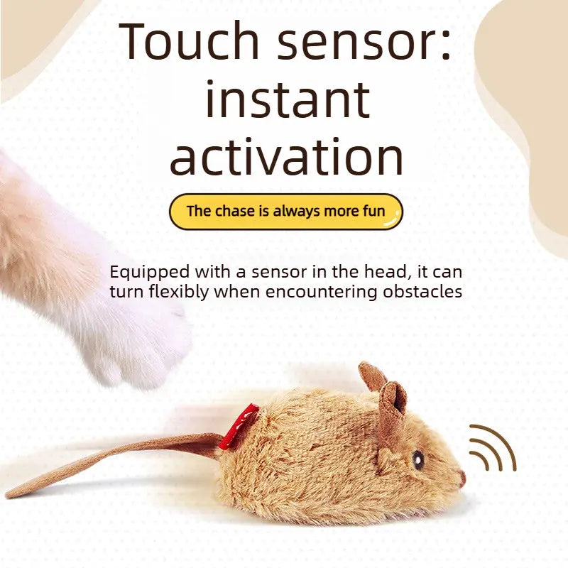 Smart Squeaky Electric Cat Toy Mouse  Decorla