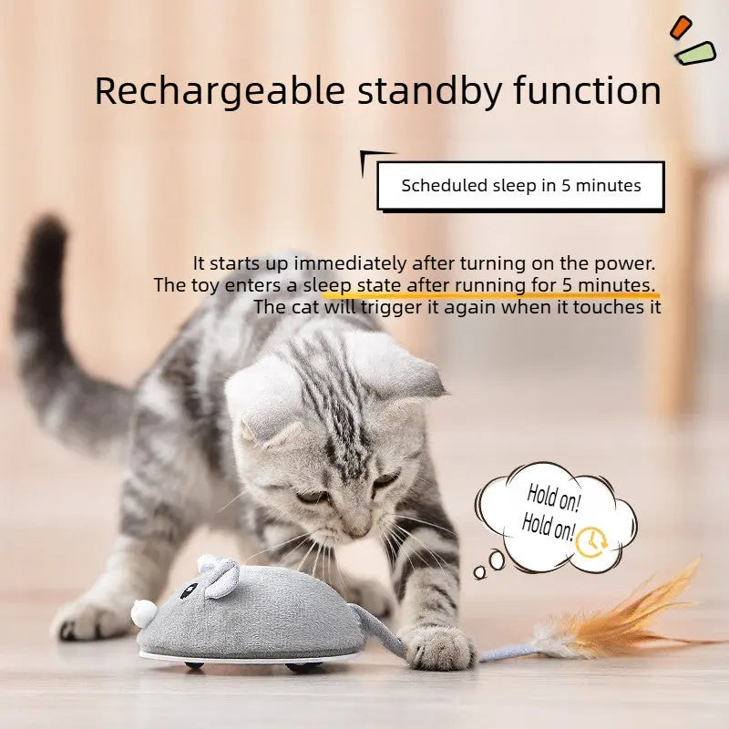 Smart Squeaky Electric Cat Toy Mouse  Decorla