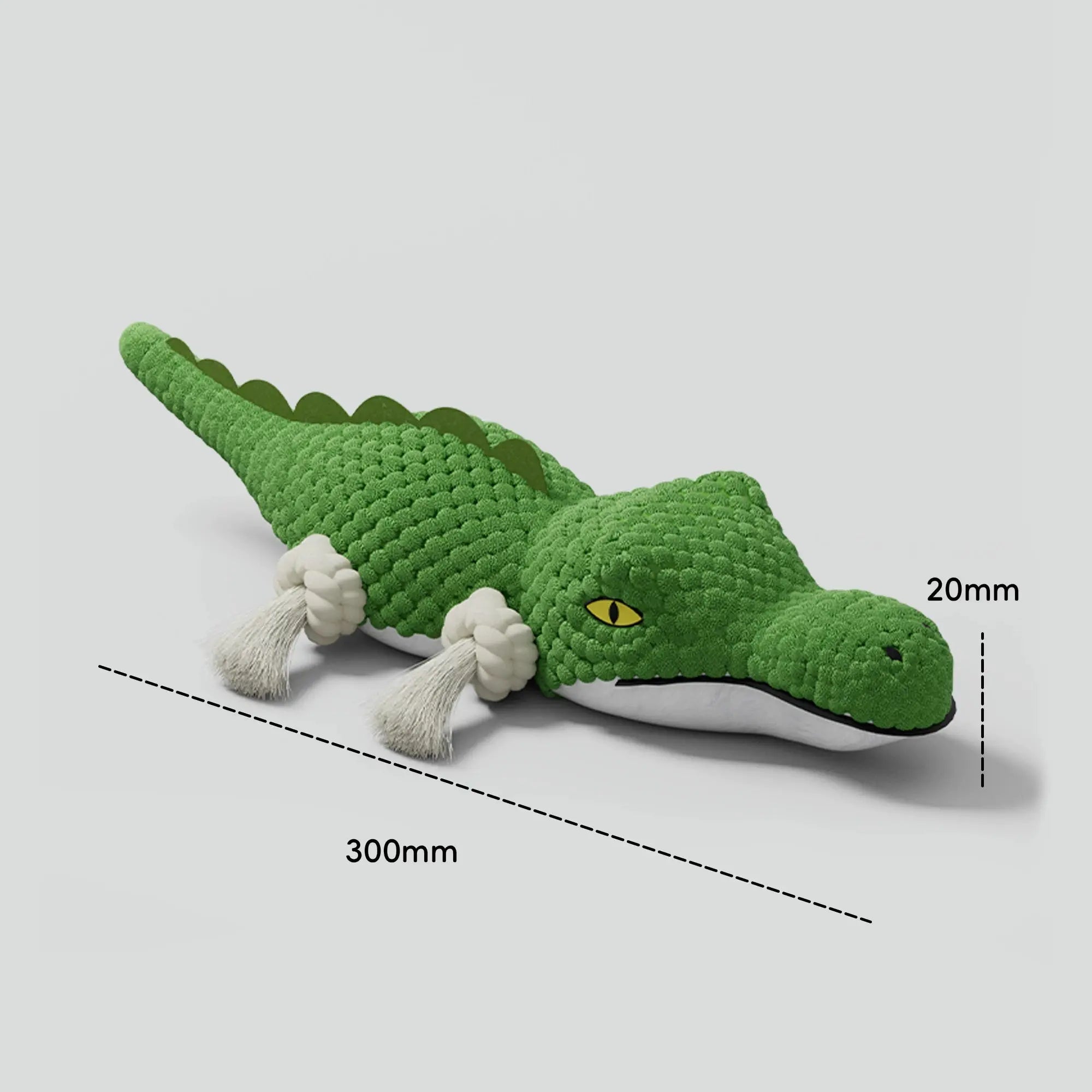 Squeaky Dog Toy – Plush Alligator Dog Toy with Rope Knots  Decorla